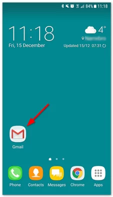 جیمیل در گوشی سامسونگ